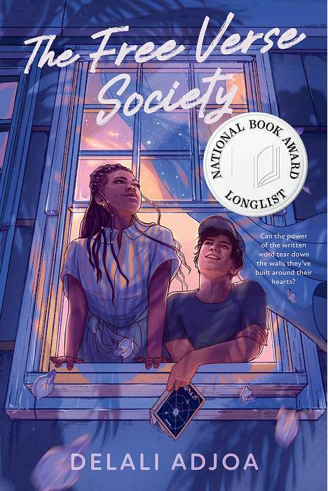 The Free Verse Society book cover with longlist medallion