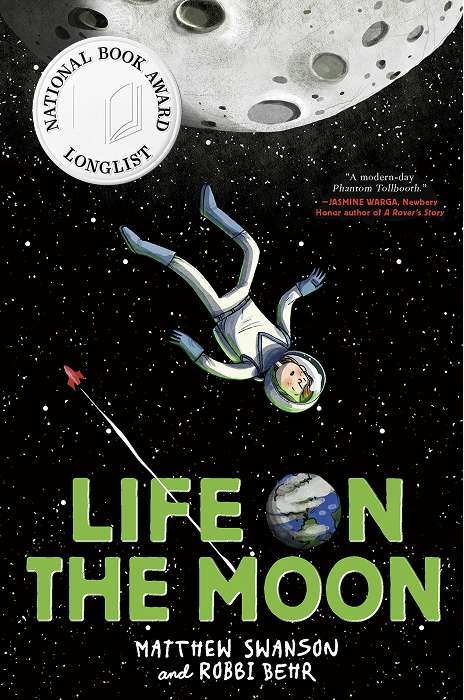 Life on the Moon book cover with longlist medallion