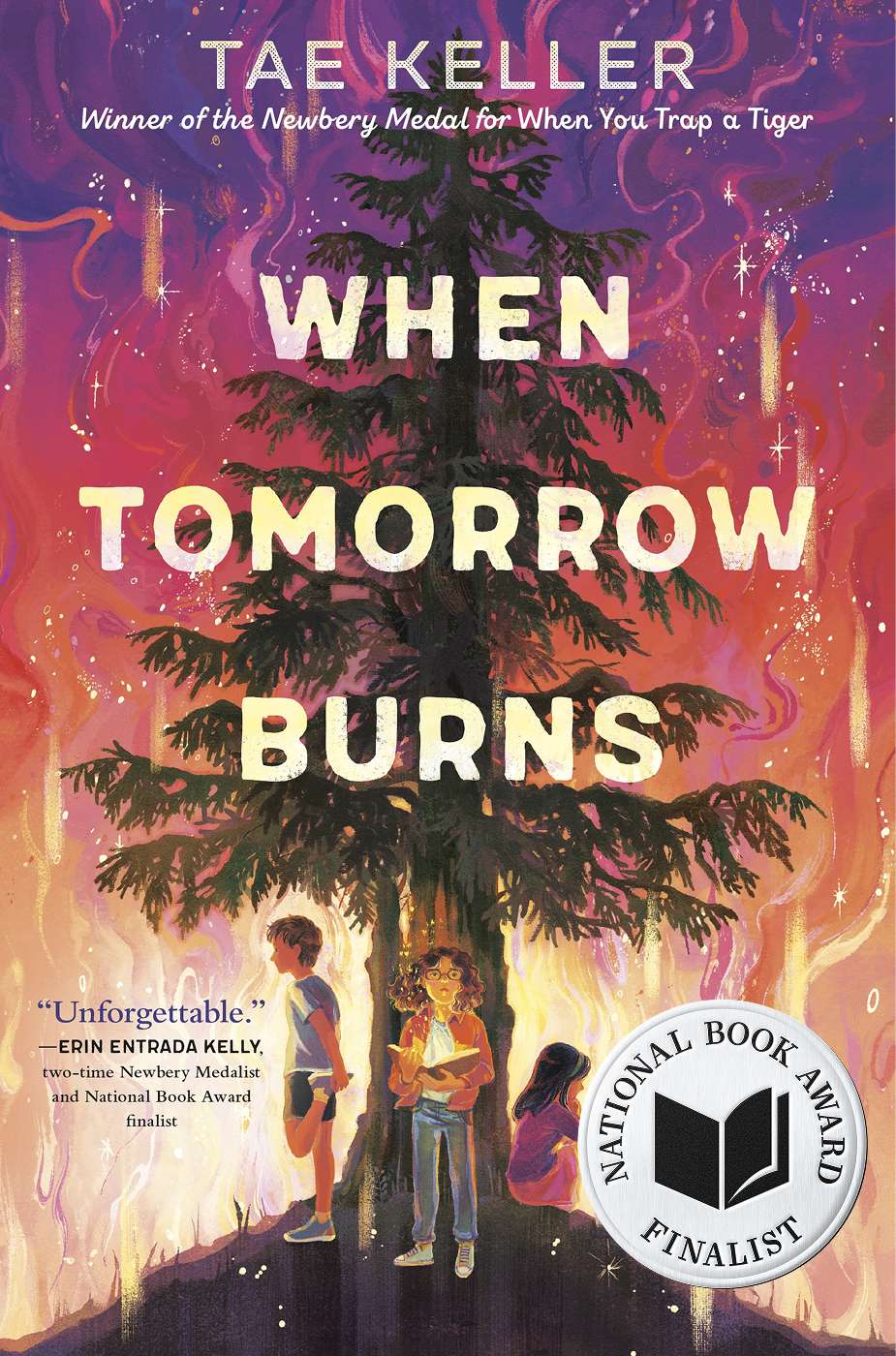 when tomorrow burns book cover with finalist medallion